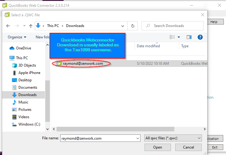 1099/Tax/QuickBooks Desktop  Connector How to Add the 