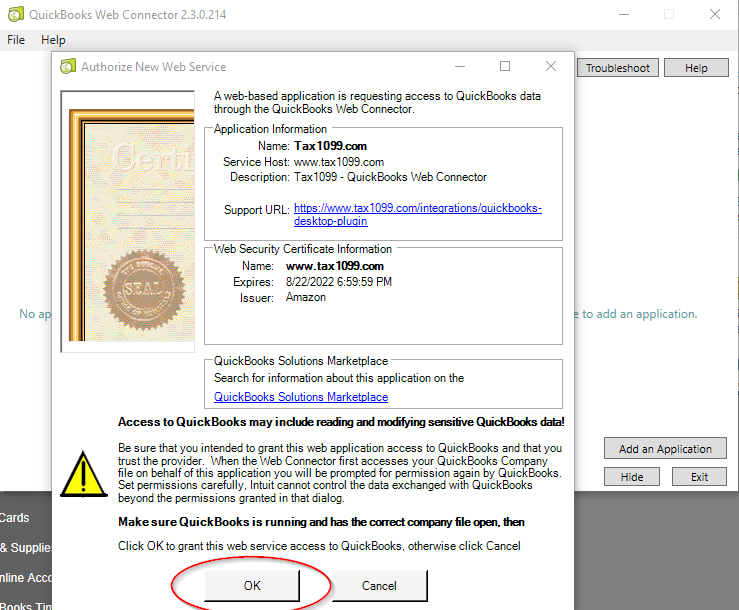 1099/Tax/QuickBooks Desktop  Connector How to Add the 